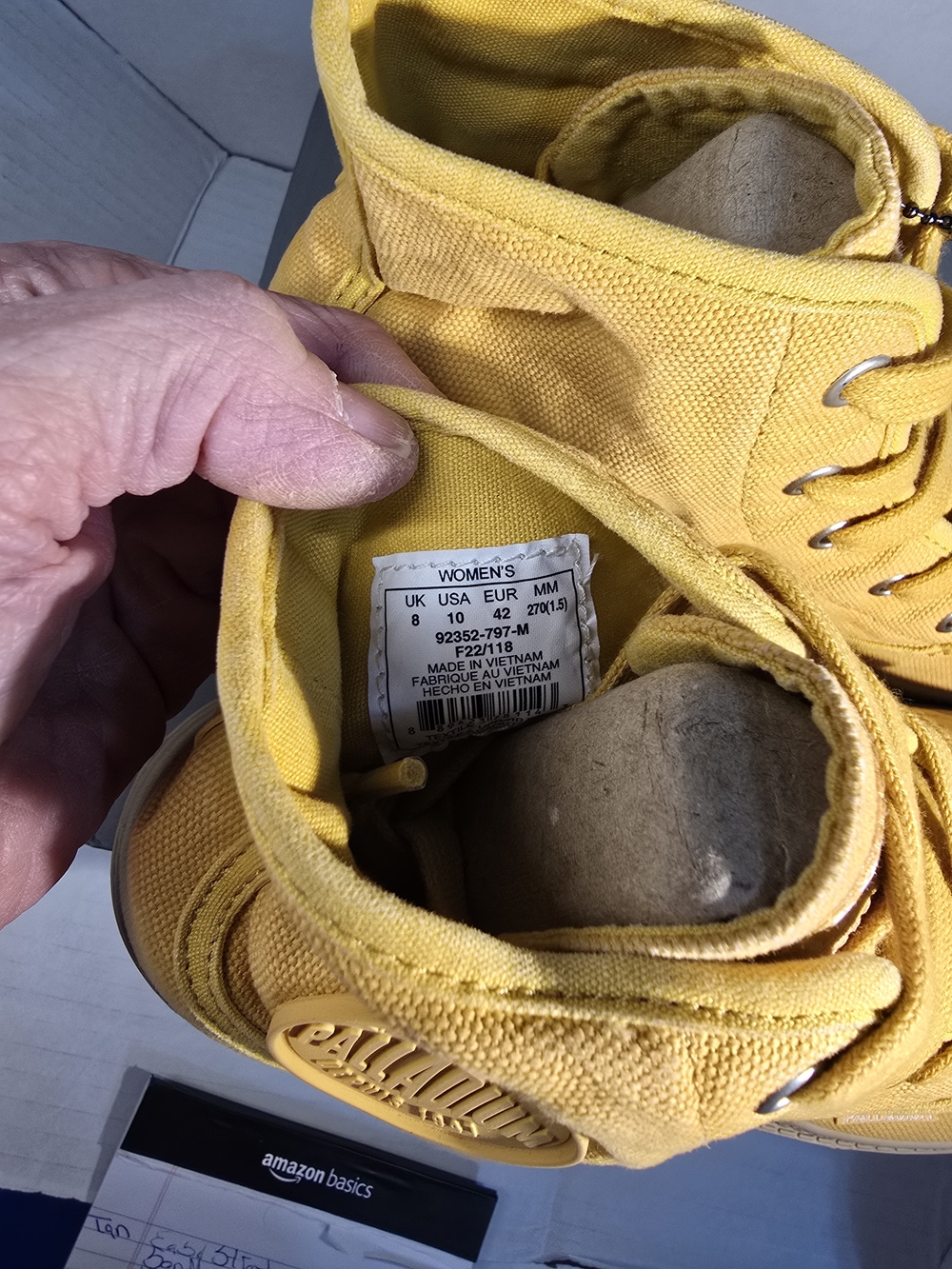 Palladium Women Yellow Canvas Lace-up boots/sneakers - Picture 7 of 9